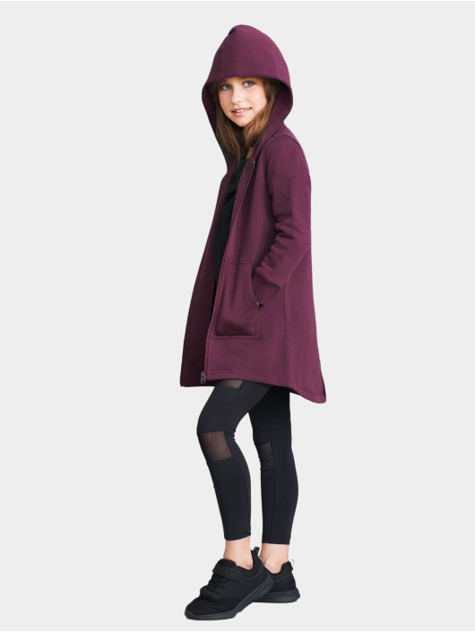 Urban Classics Sweat capuche zippé Girls rouge