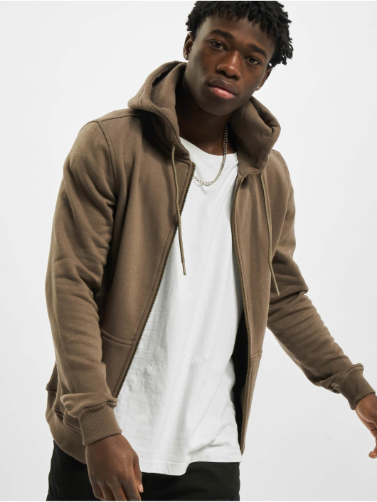 Urban Classics Sweat capuche zippé Basic vert