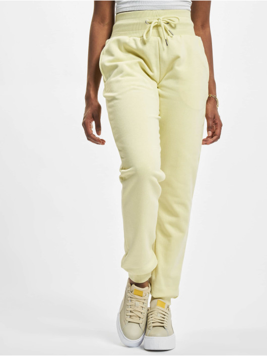 Urban Classics Sweat Pant Ladies Organic High Waist yellow
