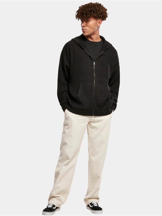Urban Classics Sweatvest Knitted Zip zwart