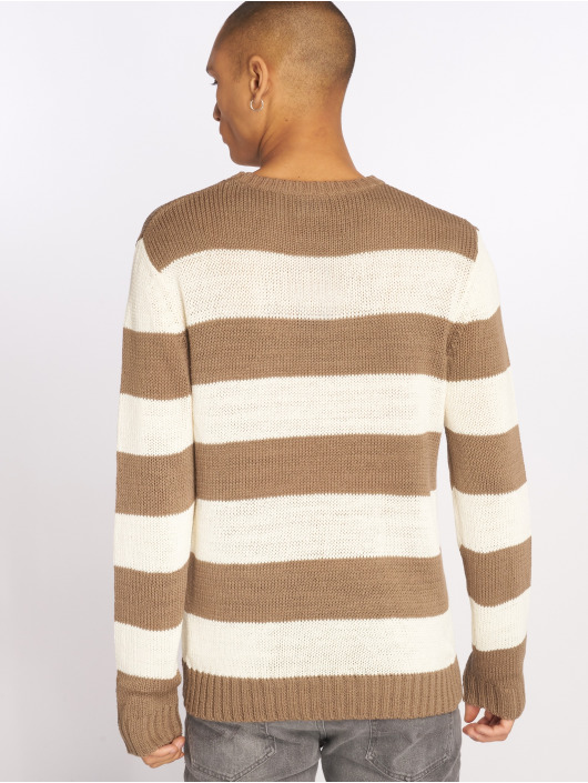 Urban Classics Swetry Striped bezowy