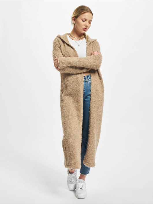 Urban Classics Swetry rozpinane Ladies Hooded bezowy