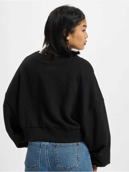Urban Classics Swetry rozpinane Ladies Organic Oversized Short Terry czarny