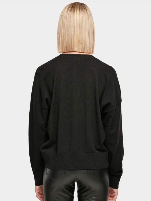 Urban Classics Swetry rozpinane Ladies Ecovero Oversized czarny