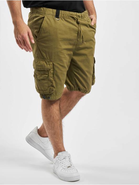 Urban Classics Szorty Double Pocket oliwkowy