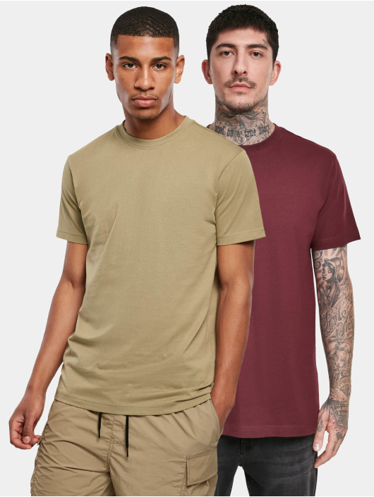 Urban Classics T-paidat Basic 2-Pack khakiruskea