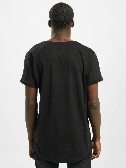 Urban Classics T-paidat Long Shaped Turnup musta