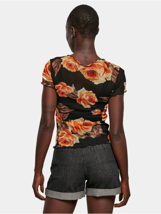 Urban Classics T-paidat Ladies Mesh musta