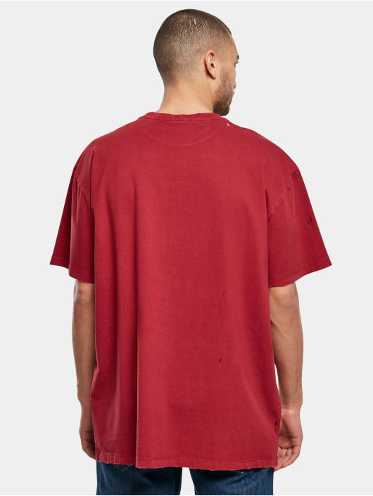Urban Classics T-paidat Oversized Distressed punainen