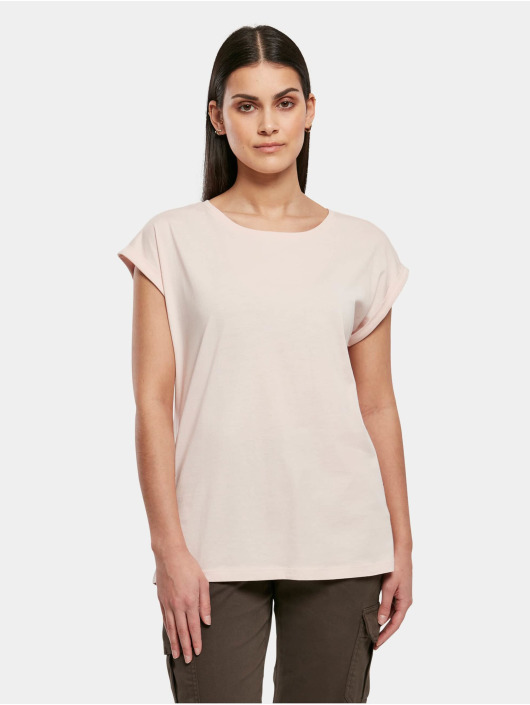 Urban Classics T-paidat Ladies Organic Extended Shoulder vaaleanpunainen