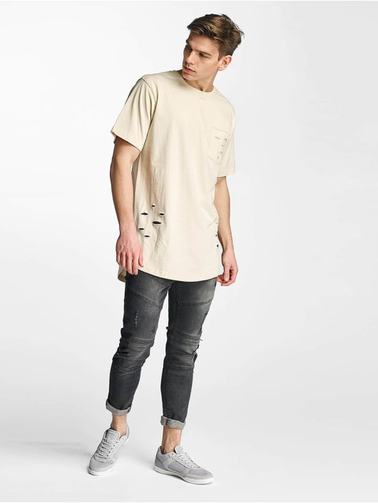 Urban Classics T-Shirt Ripped beige