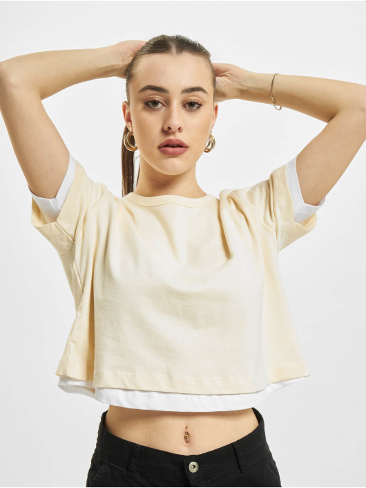 Urban Classics T-Shirt Full Double Layered beige