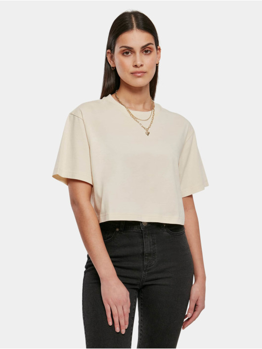 Urban Classics Damen T-Shirt Ladies Short Oversize in beige