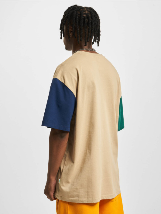 Urban Classics T-Shirt Organic Oversized Colorblock beige