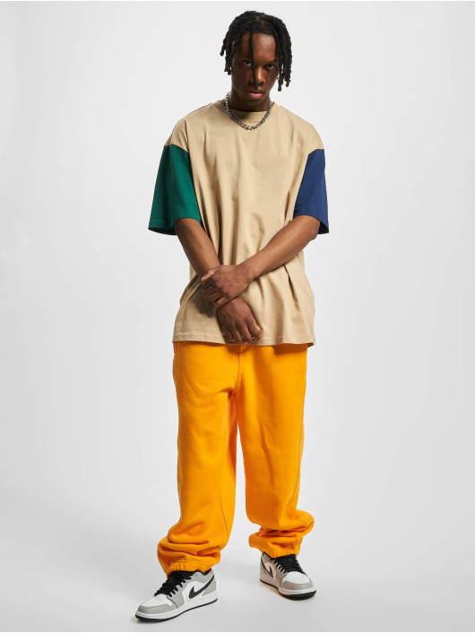 Urban Classics T-Shirt Organic Oversized Colorblock beige