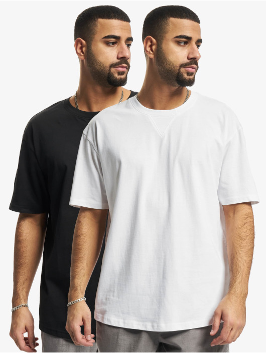 Urban Classics T-shirt Organic Cotton Curved Oversized 2-Pack bianco
