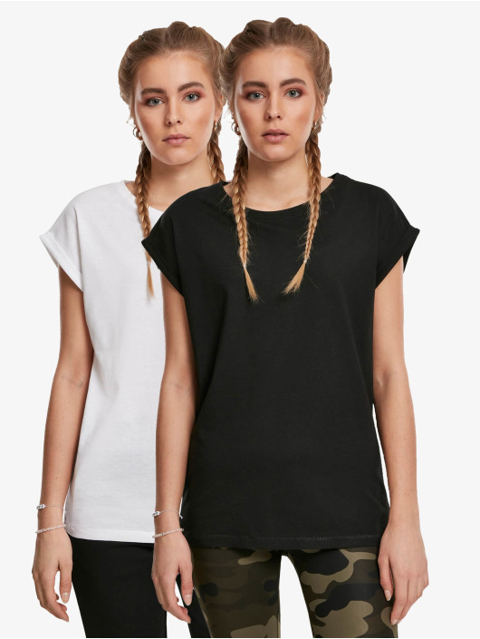 Urban Classics T-Shirt Extended Shoulder 2-Pack black