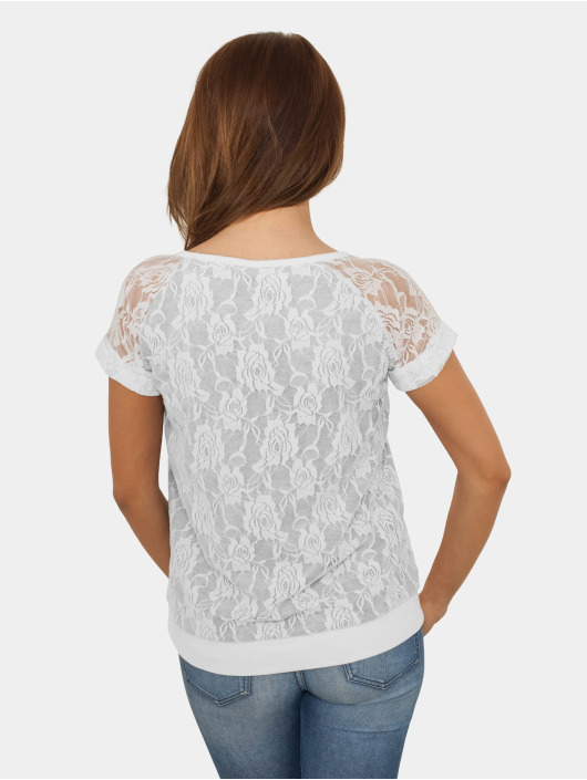 Urban Classics T-Shirt Double Layer Laces blanc