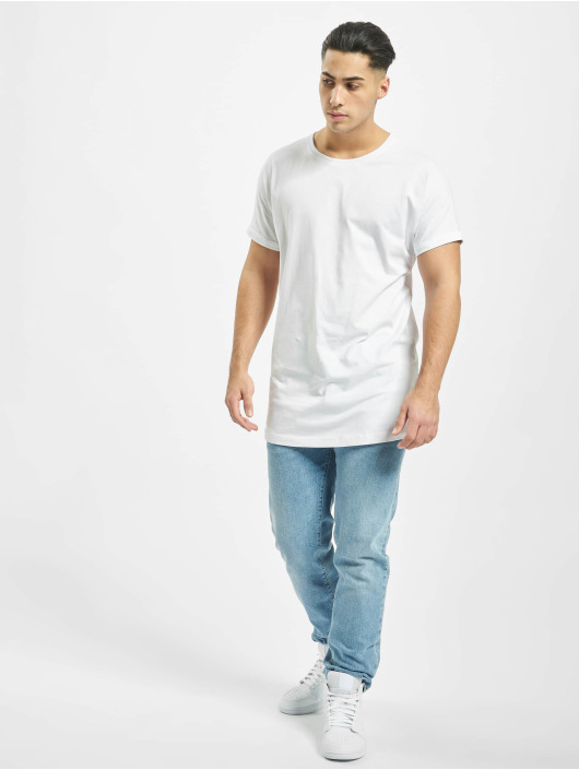 Urban Classics T-Shirt Long Shaped Turnup blanc