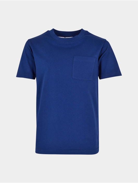 Urban Classics Kinder T-Shirt Boys Organic Basic Pocket in blau