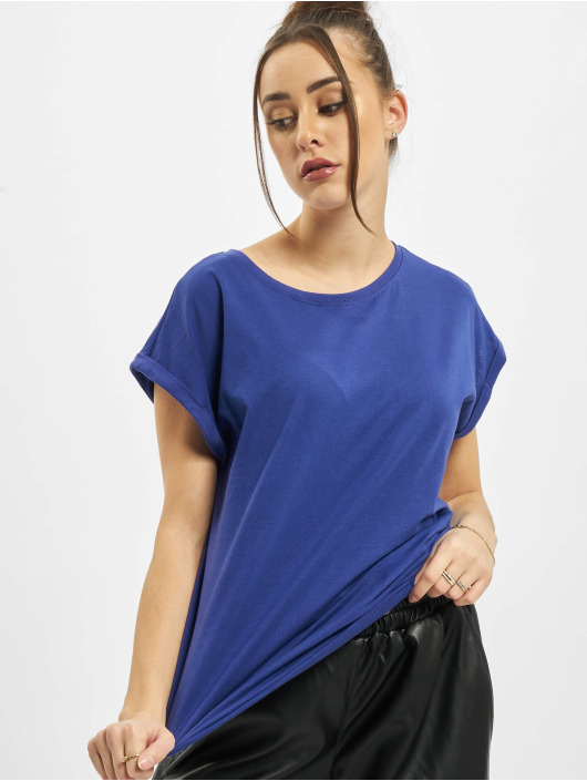 Urban Classics t-shirt Ladies Extended Shoulder blauw