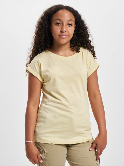 Urban Classics T-shirt Girls Organic Extended Shoulder giallo