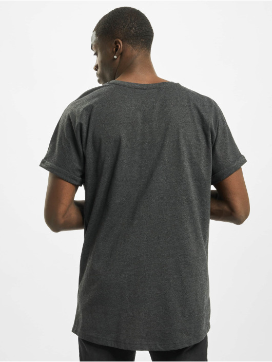 Urban Classics T-Shirt Long Shaped Turnup grau