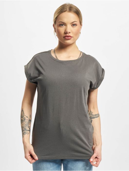 Urban Classics T-Shirt Ladies Extended Shoulder grau