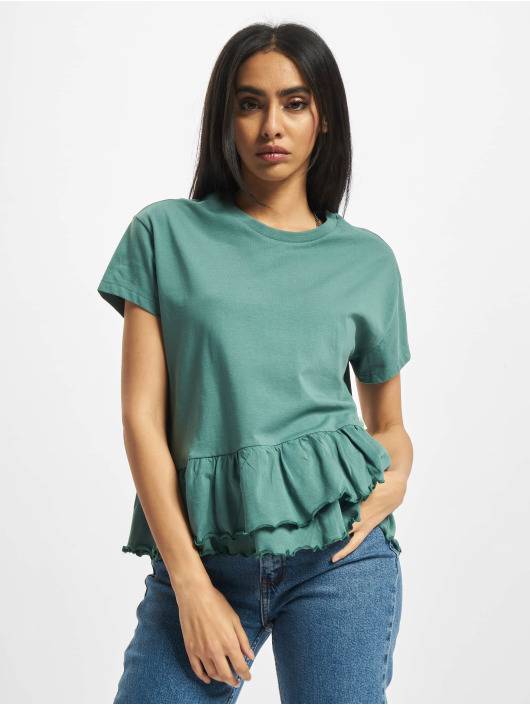 Urban Classics T-Shirt Ladies Organic Volant green