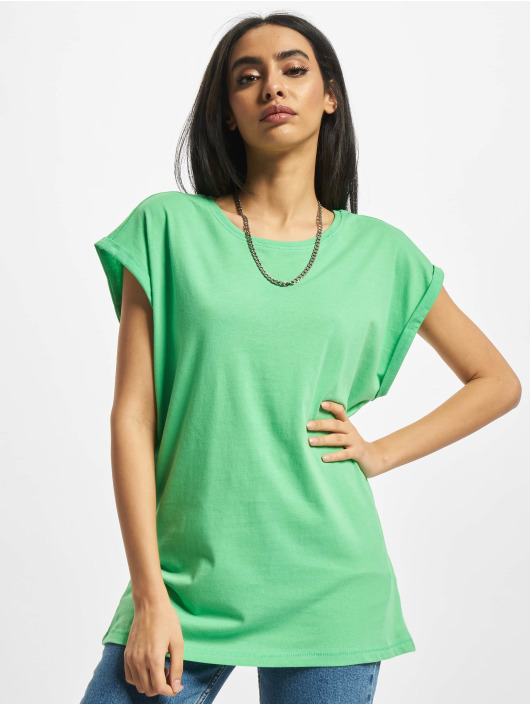 Urban Classics T-Shirt Ladies Extended Shoulder green