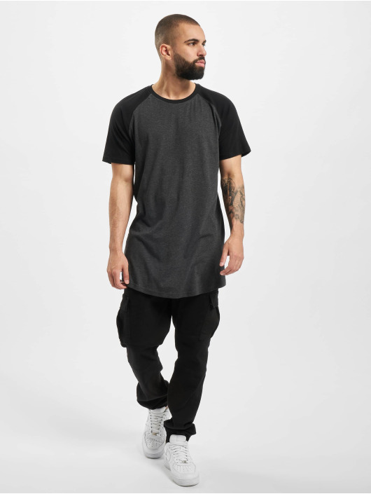 Urban Classics T-Shirt Shaped Raglan Long gris