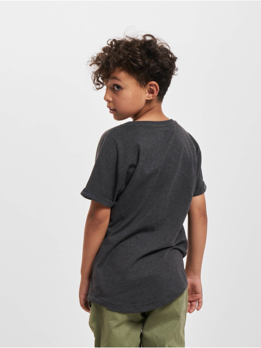 Urban Classics T-Shirt Boys Long Shaped Turnup gris