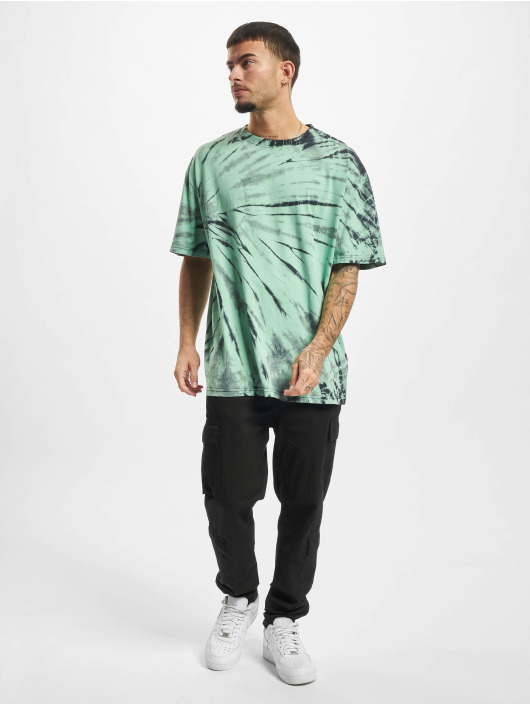 Urban Classics T-Shirt Boxy Tye Dye grün