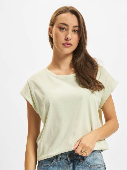 Urban Classics Damen T-Shirt Ladies Extended Shoulder in grün