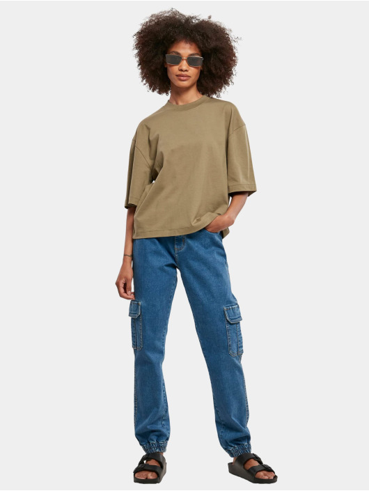 Urban Classics T-Shirt Ladies Organic Oversized kaki