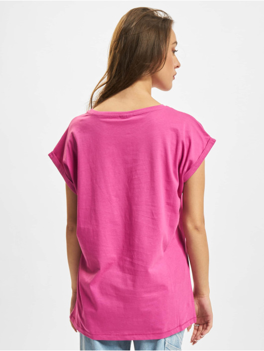 Urban Classics T-Shirt Ladies Extended Shoulder magenta