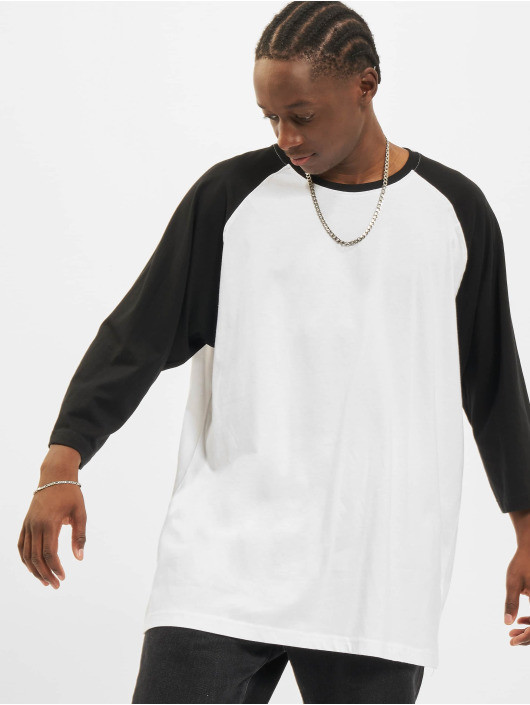 Urban Classics T-Shirt manches longues Contrast 34 Sleeve Raglan blanc