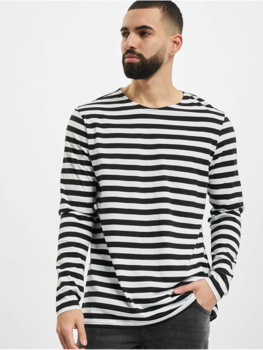 Urban Classics T-Shirt manches longues Regular Stripe LS blanc