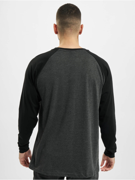 Urban Classics T-Shirt manches longues Raglan Contrast LS gris