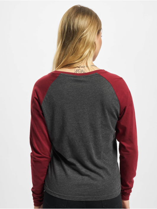 Urban Classics T-Shirt manches longues Ladies Contrast Raglan gris