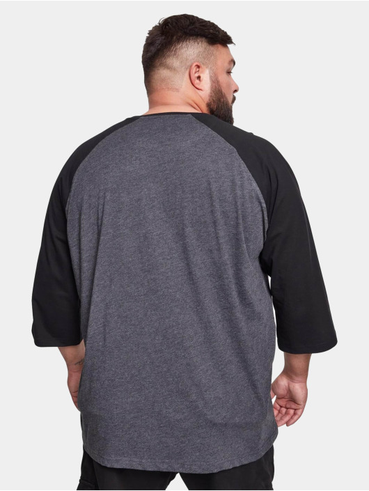Urban Classics T-Shirt manches longues Contrast 3/4 Sleeve gris