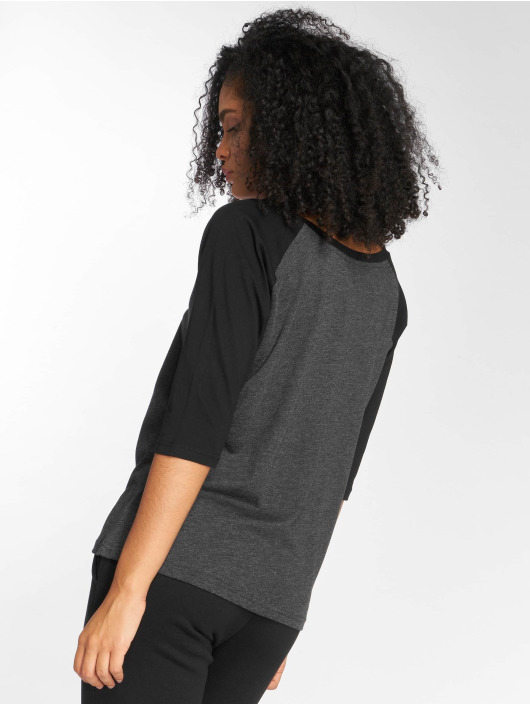 Urban Classics T-Shirt manches longues Ladies 3/4 Contrast Raglan noir