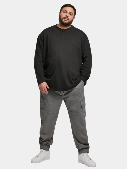Urban Classics T-Shirt manches longues Organic Oversized Henley noir