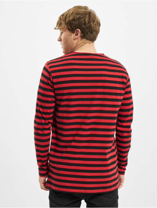 Urban Classics T-Shirt manches longues Regular Stripe LS rouge