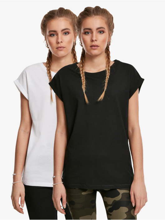 Urban Classics T-Shirt Extended Shoulder 2-Pack noir
