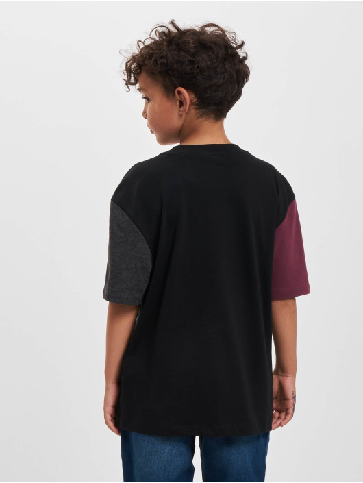 Urban Classics T-Shirt Boys Organic Oversized Colorblock noir