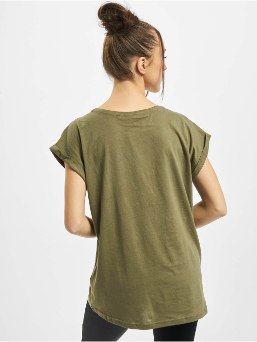 Urban Classics T-Shirt Ladies Organic Extended Shoulder olive