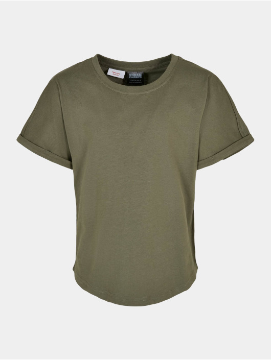 Urban Classics T-Shirt Boys Long Shaped Turnup olive