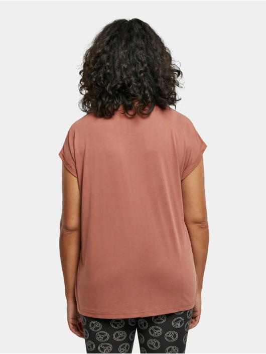 Urban Classics T-Shirt Ladies Modal Extended Shoulder orange