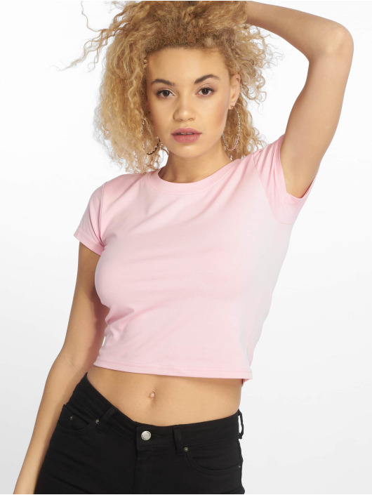 Urban Classics T-Shirt Stretch Jersey Cropped pink